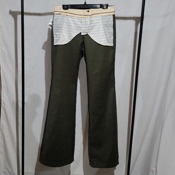 Piazza Sempione pants wide leg trousers green plus size 18 loose preppy new NWT - Picture 4 of 16